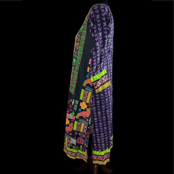 Nisha Fashion Long sleeves colorful Bohemian print long tunic top - Picture 4 of 12